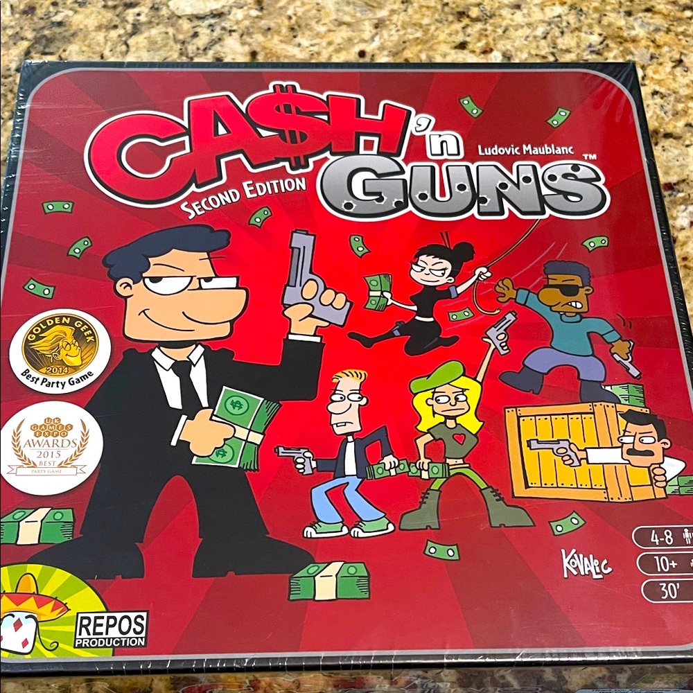 Cash 'n Guns 2nd Edition Board Game NEW Ludovic Maublanc bluff & Gangsters Game
